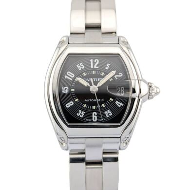 Cartier 2510 Roadster Stainless Steel Black Dial