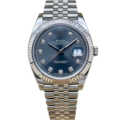Rolex Datejust 41 Rhodium Diamond 18K White Gold Ref 126334 2018