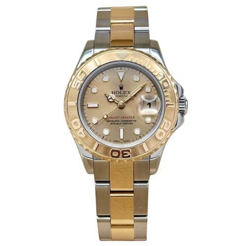 Rolex Lady Yacht-Master 29 Champagne 18K Yellow Gold Ref 169623 2006