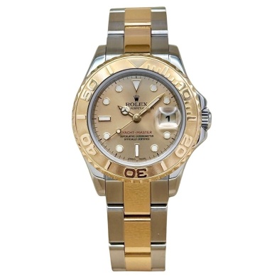 Rolex Lady Yacht-Master 29 Champagne 18K Yellow Gold Ref 169623 2006