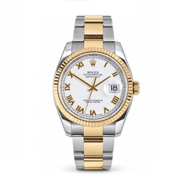 Rolex Datejust 36 White Roman Dial 116233