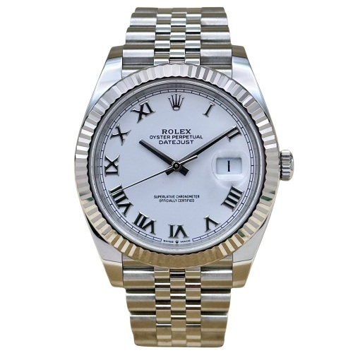 Rolex Datejust 41 White Romans 18K White Gold Ref 126334 2021