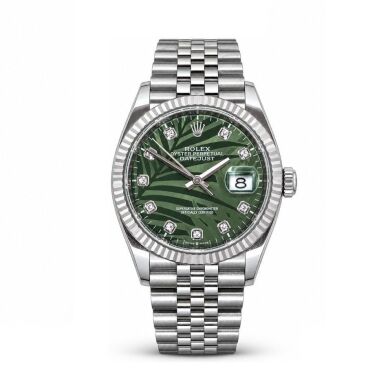 Rolex Datejust 36 Rare Palm Motif Diamond Discontinued 126234