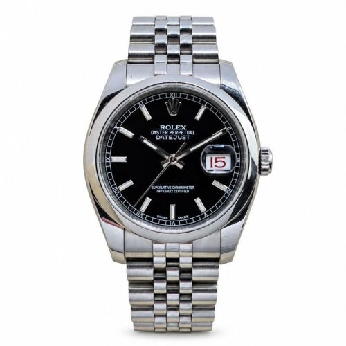 Rolex Datejust 36 Black Dial 116200 JUBILEE BRACELET