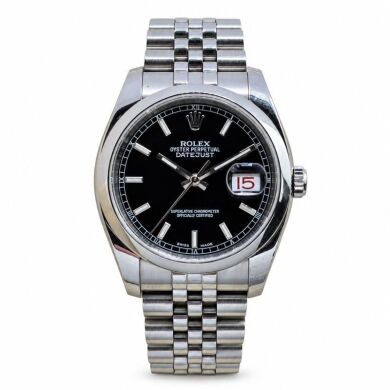 Rolex Datejust 36 Black Dial 116200 JUBILEE BRACELET