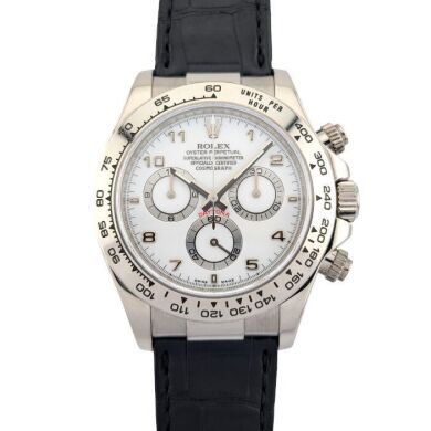 Rolex 116519 Cosmograph Daytona 18k White Gold White Dial 40mm
