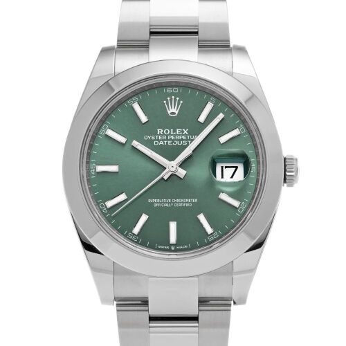 Rolex 126300 Datejust Mint Green Dial 41mm 2023 Box & Papers