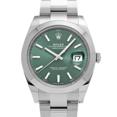 Rolex 126300 Datejust Mint Green Dial 41mm 2023 Box & Papers
