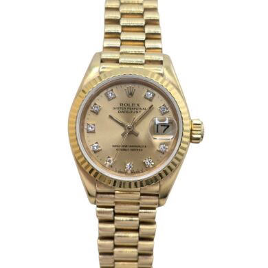 Rolex Lady-Datejust 26MM Yellow Gold Diamond Dial