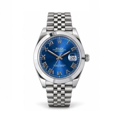 Rolex Datejust 41 126300 Sought After Jubilee! Blue Azzurro Roman Dial!