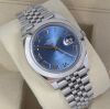 Rolex Datejust 41 126300 Sought After Jubilee! Blue Azzurro Roman Dial! - 4