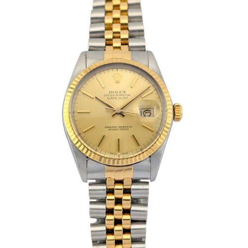 Rolex 16013 Datejust 36 Two Tone Champagne Dial 36mm