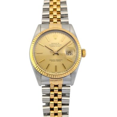 Rolex 16013 Datejust 36 Two Tone Champagne Dial 36mm