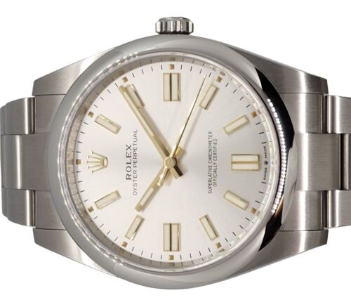 Rolex Oyster Perpetual Silver 41mm 2020 Box & Papers