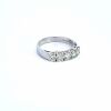 18k white gold White Gold Diamond Ring with 5 claw set diamonds - 3