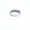 18k white gold White Gold Diamond Ring with 5 claw set diamonds - 5