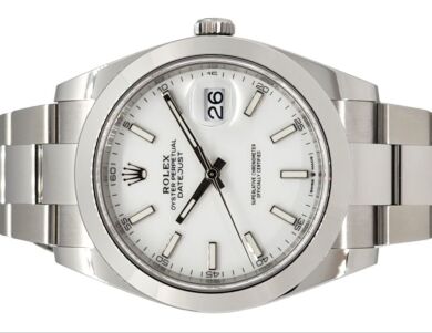 Rolex Datejust White Baton 41mm 2022 Box & Papers