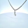 "Retailer Liquidation Brand New" 18k white Gold Diamond Necklace with 51 Stones - 4