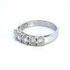 18k white gold White Gold Diamond Ring with 5 claw set diamonds - 4