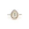 "Wholesaler Closing Down Must Be Sold" 14K Yellow Gold and Diamond, Pear Cut Double Halo Ring - 2