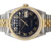 Rolex Datejust 36mm 18K Yellow Gold Two Tone 16233 Black Pyramid Dial 1991