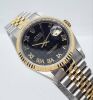 Rolex Datejust 36mm 18K Yellow Gold Two Tone 16233 Black Pyramid Dial 1991 - 5