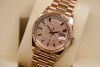 Rolex Day-Date 36mm, Diamond-Paved Rainbow Baguette Dial 18k Everose Gold President Bracelet 2021 - 6