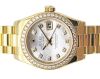 Rolex Lady-Datejust 26 Mother of Pearl Diamond Dial & Diamond Bezel Yellow Gold President Bracelet 2003 Box and Papers - 2