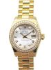 Rolex Lady-Datejust 26 Mother of Pearl Diamond Dial & Diamond Bezel Yellow Gold President Bracelet 2003 Box and Papers - 3