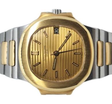 Patek Philippe Nautilus 38mm Two Tone 18K Yellow Gold 1983 Box and Papers