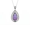 "Wholesaler Closing Down Must Be Sold" 14K White Gold, Amethyst, Topaz and Diamond, Halo Statement Necklace - 4