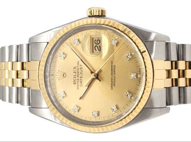 Rolex Datejust Two Tone Diamond Dial 36mm 1987 9.87M Serial