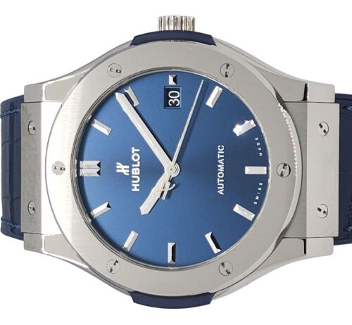 HUBLOT Classic Fusion Titanium Blue 45mm 2023 Box & Papers Unworn
