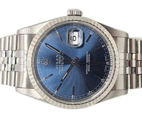 Rolex Datejust 36mm Blue Ref:16234 1995 Box and Papers