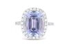 18k white gold ring set with a 6.27ct natural tanzanite & 0.80cts of F/VS diamonds - 2