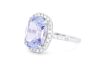 18k white gold ring set with a 6.27ct natural tanzanite & 0.80cts of F/VS diamonds - 3