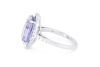 18k white gold ring set with a 6.27ct natural tanzanite & 0.80cts of F/VS diamonds - 4