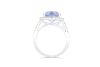 18k white gold ring set with a 6.27ct natural tanzanite & 0.80cts of F/VS diamonds - 5