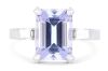 Retailer 18k white gold ring set with a 3.36ct natural tanzanite & 0.14cts of F/VS diamonds