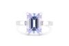 Retailer 18k white gold ring set with a 3.36ct natural tanzanite & 0.14cts of F/VS diamonds - 2