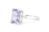 Retailer 18k white gold ring set with a 3.36ct natural tanzanite & 0.14cts of F/VS diamonds - 3