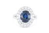 Retailer 18k white gold ring set with a 4.03ct LGL certified sapphire with 1.61cts of F/VS diamonds - 2