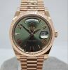 Rolex Day-Date 40mm Olive Dial 18K Rose Gold 2016 Box and Papers - 2