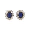 "Wholesaler Closing Down Must Be Sold" 14K Rose Gold, Blue Sapphire and Diamond, Antique Style Halo Earrings - 2