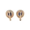 "Wholesaler Closing Down Must Be Sold" 14K Rose Gold, Blue Sapphire and Diamond, Antique Style Halo Earrings - 4