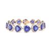 "Wholesaler Closing Down Must Be Sold" 14K Rose Gold, Tanzanite and Diamond, Halo Bracelet - 2