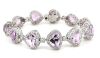 "Wholesaler Closing Down Must Be Sold" 14K White Gold, Kunzite and Diamond, Halo Bracelet