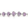 "Wholesaler Closing Down Must Be Sold" 14K White Gold, Kunzite and Diamond, Halo Bracelet - 3