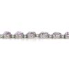 "Wholesaler Closing Down Must Be Sold" 14K White Gold, Kunzite and Diamond, Halo Bracelet - 4