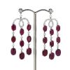 "Wholesaler Closing Down Must Be Sold" 14K White Gold, Ruby and Diamond, Chandelier Style Earrings